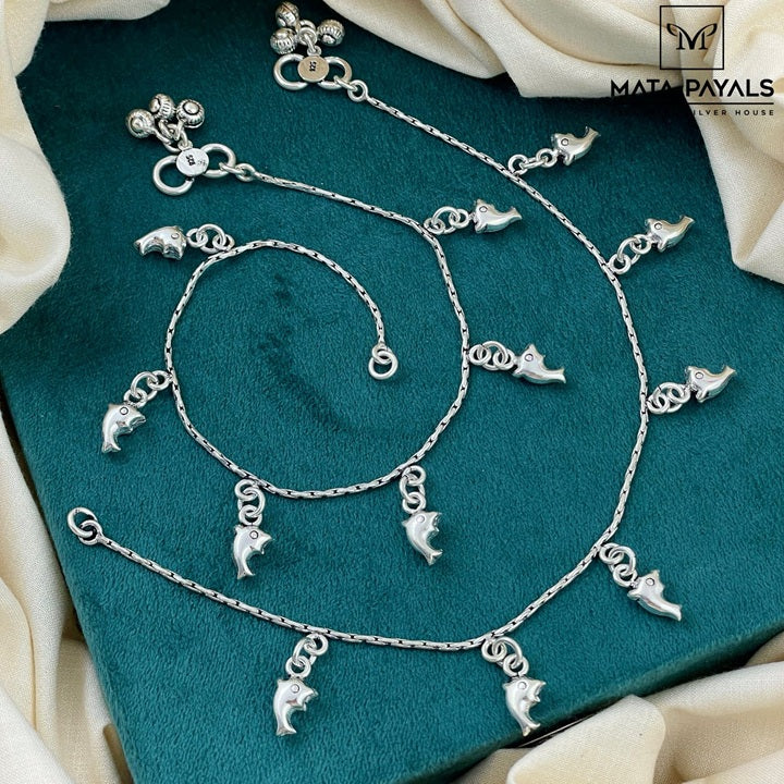 Oxidised Fish Anklet