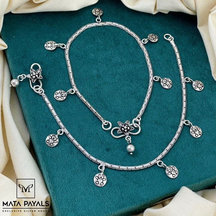 Oxidised Tady Bear Anklet