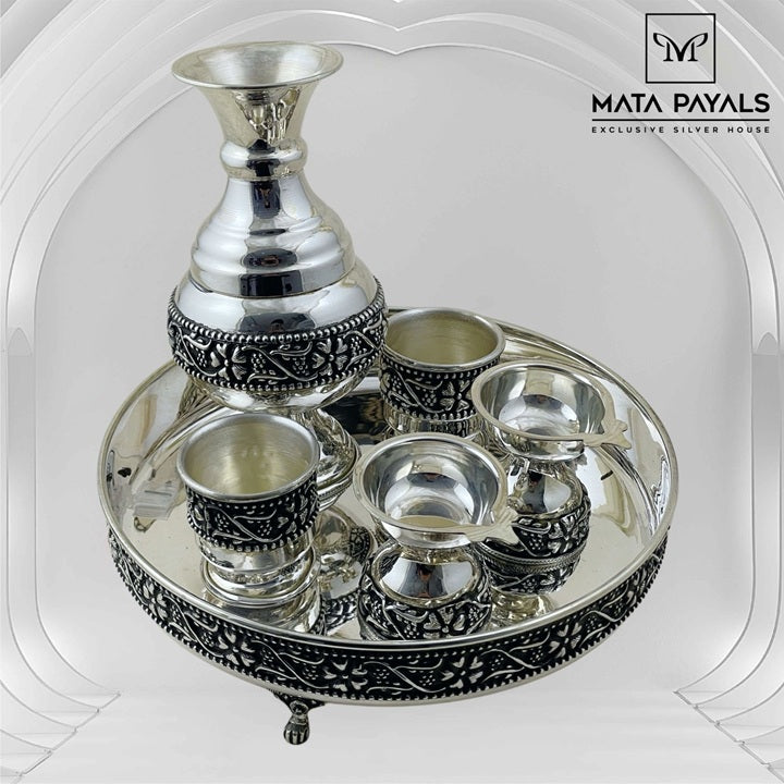 Oxidised Aarthi Set