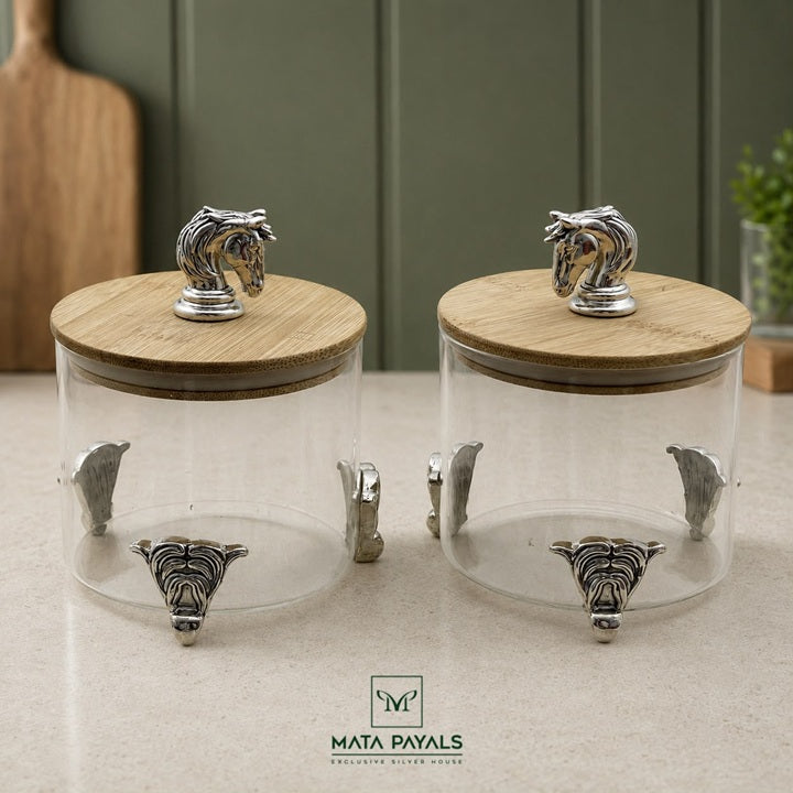 Horse Glass Jar