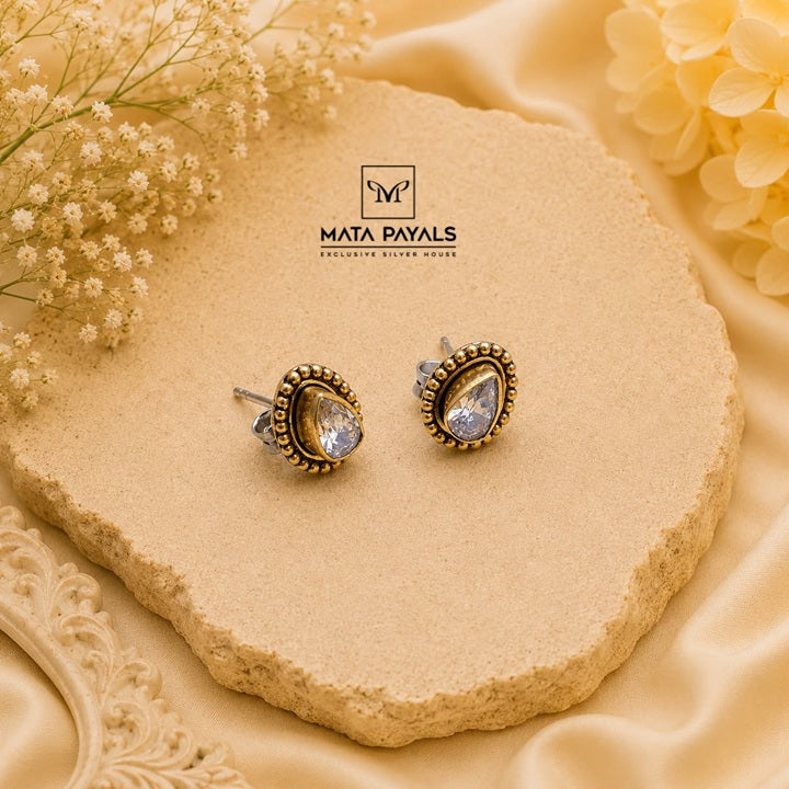 Cute Dual Tone Stud