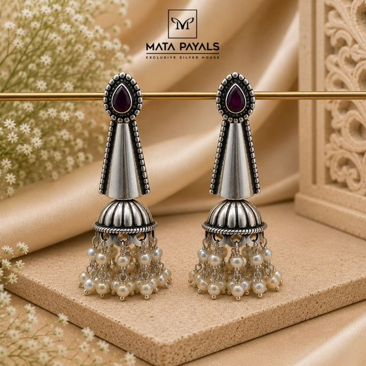 Unique Oxidised Jumka