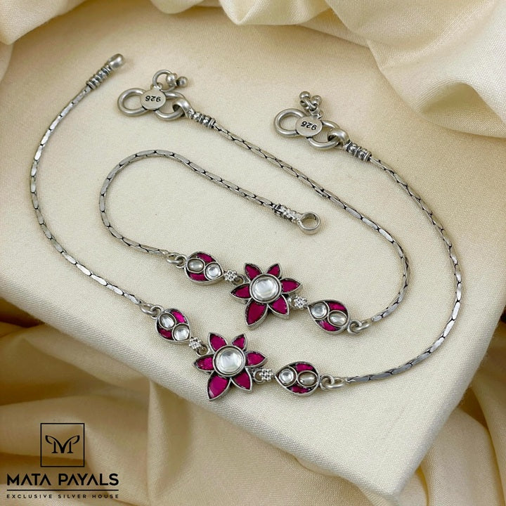 Simple Kundan Anklet