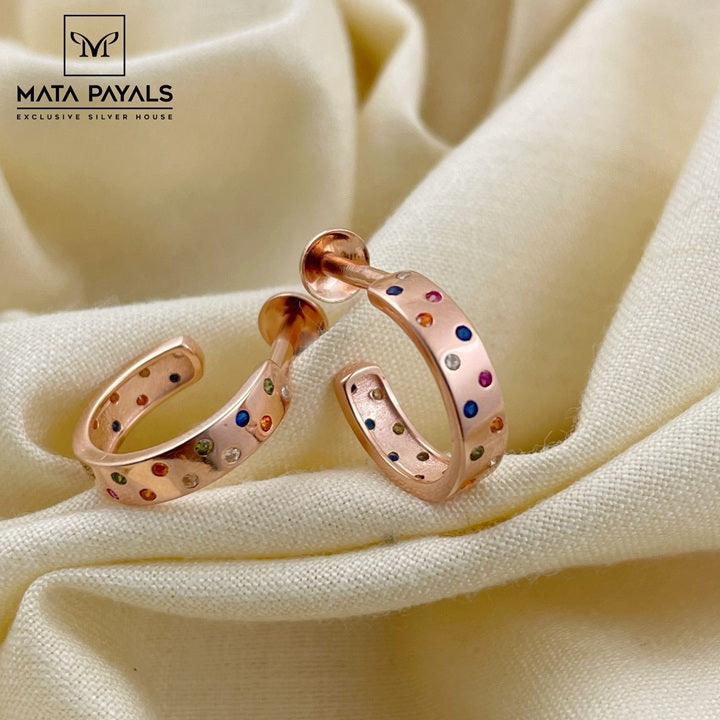 Unique Rose Gold Hoop