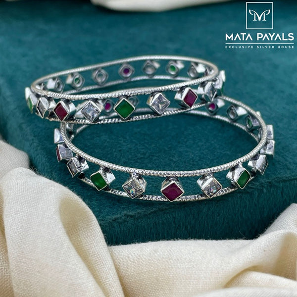 Colourful Cut Stone Bangle