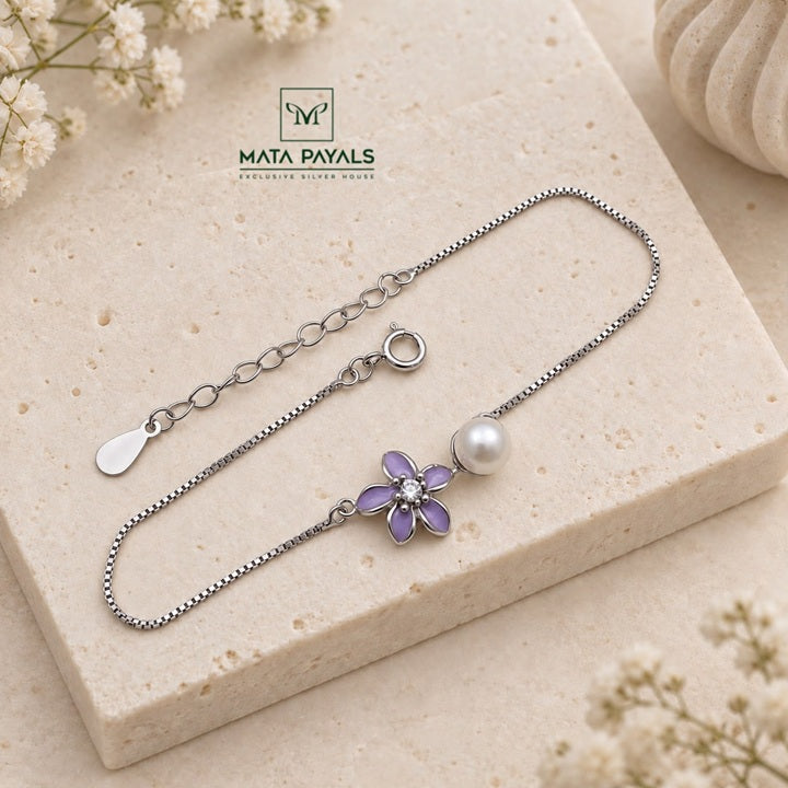 Enamel Floral Bracelet