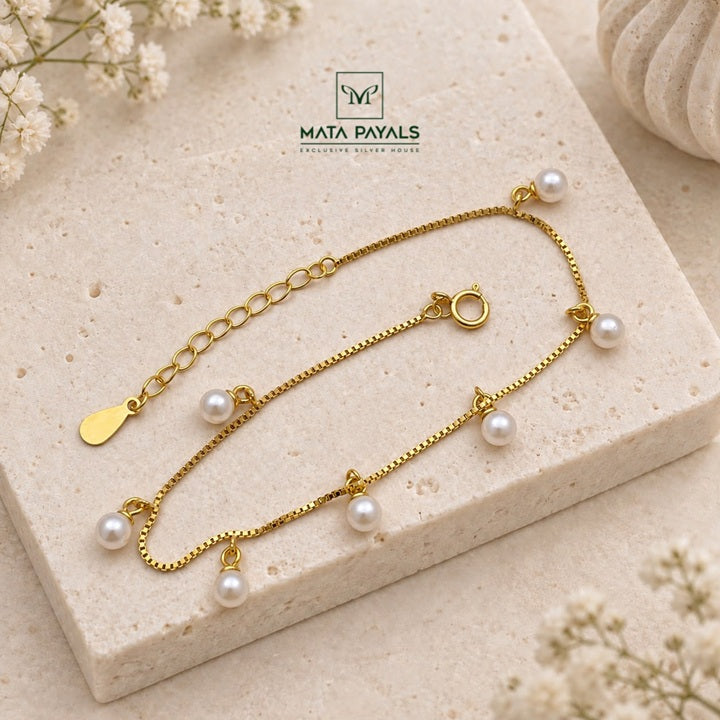 Gold Polish Pearl Bracelet