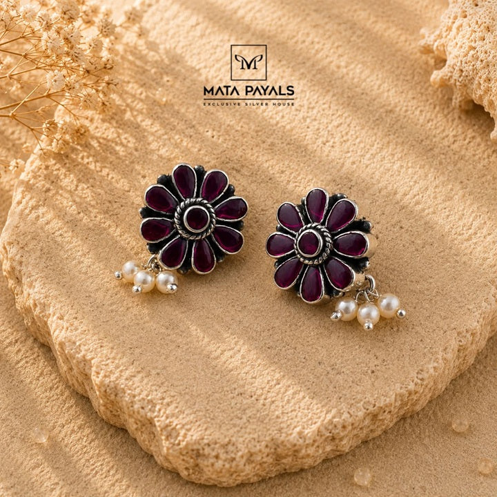 Attractive dark Pink Stud
