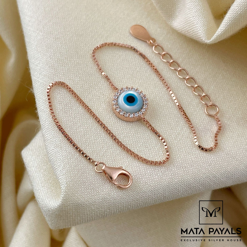 Rose Gold Evil Eye Bracelet