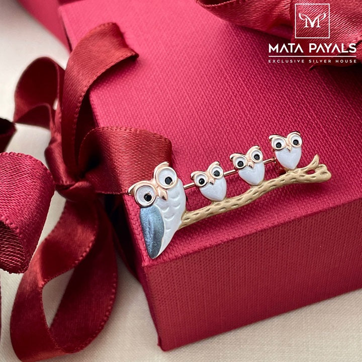 Mystic Owl Enamel Brooch