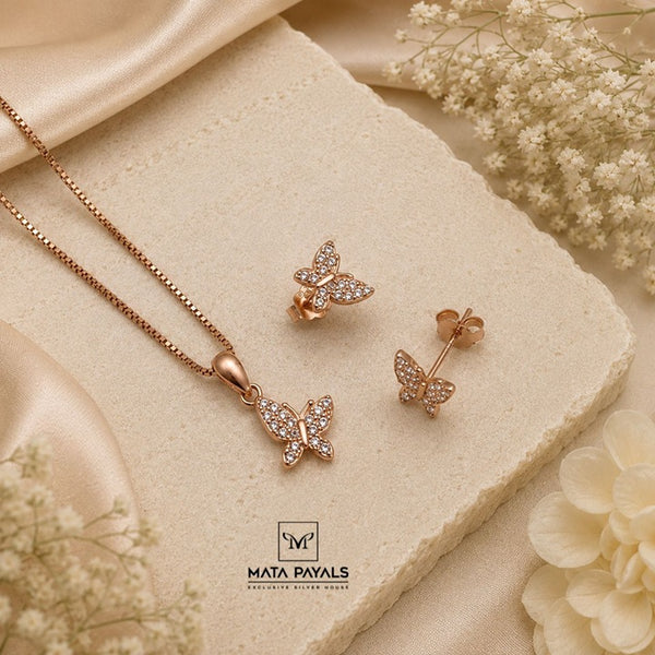 Cutie Rose Gold Pendant Set