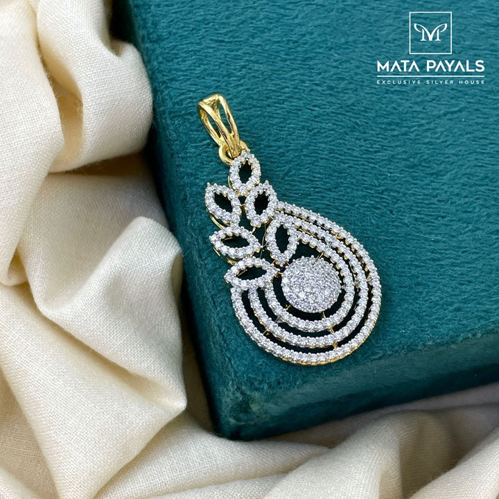 Simple Zircon Gold Polish Pendant