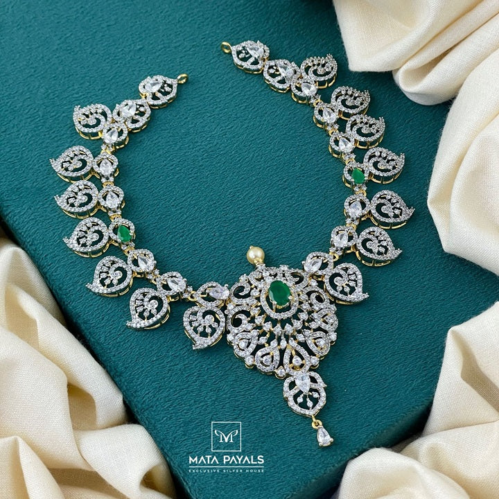 Bright Zircon Gold Polish Necklace
