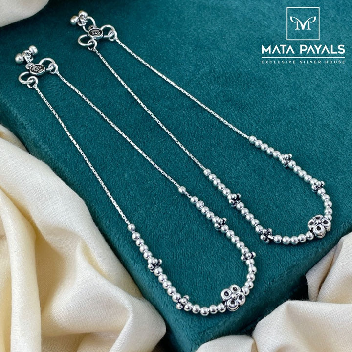 Simple Oxidised Anklet