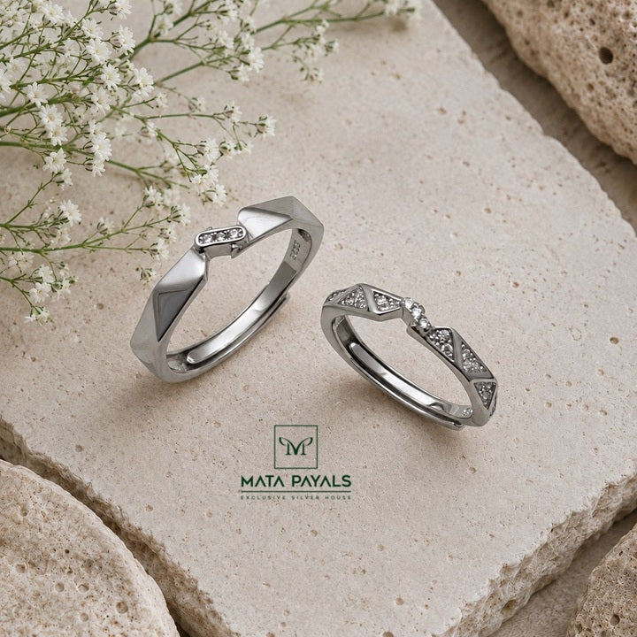 Cute Zircon Couple Ring