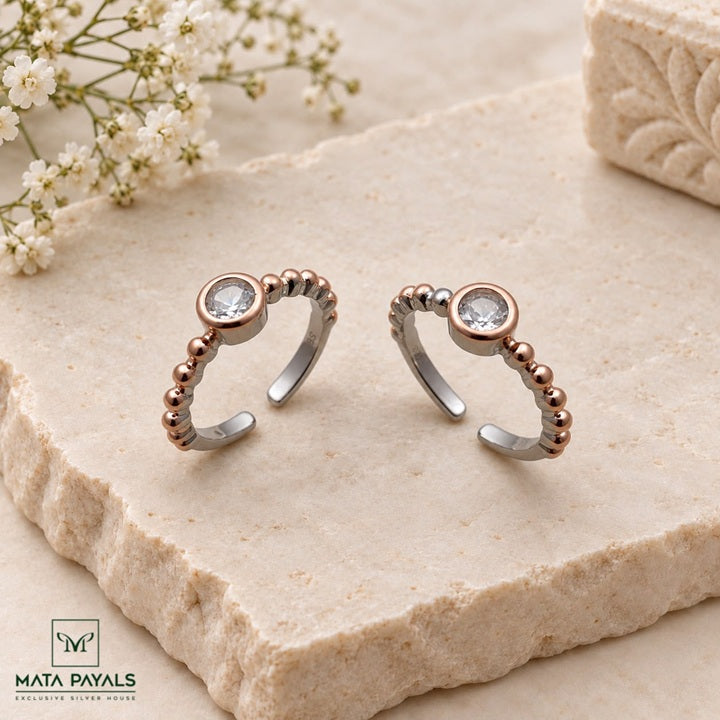 Simple Dual Tone Toe Ring