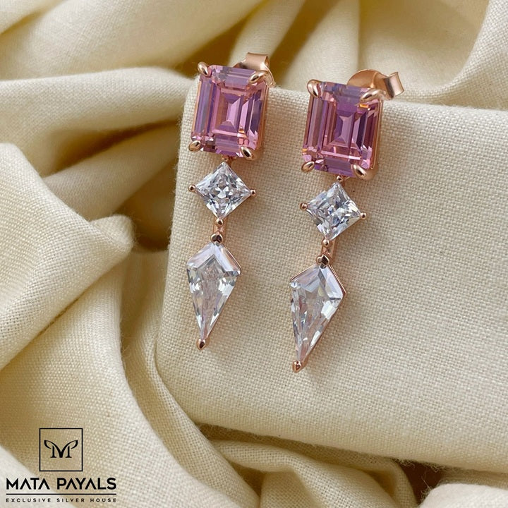 Elegant Rose Gold Zircon Tiny Hanging