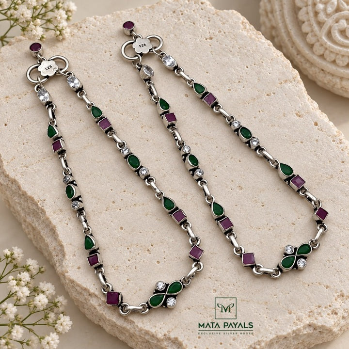 Knockout Cut Stone Anklet