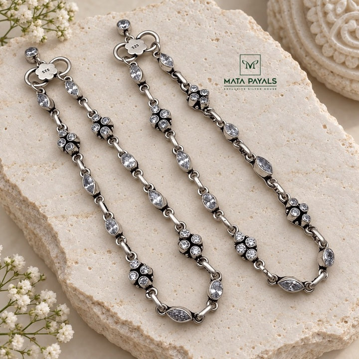 Casual Wear Oxidised Anklet