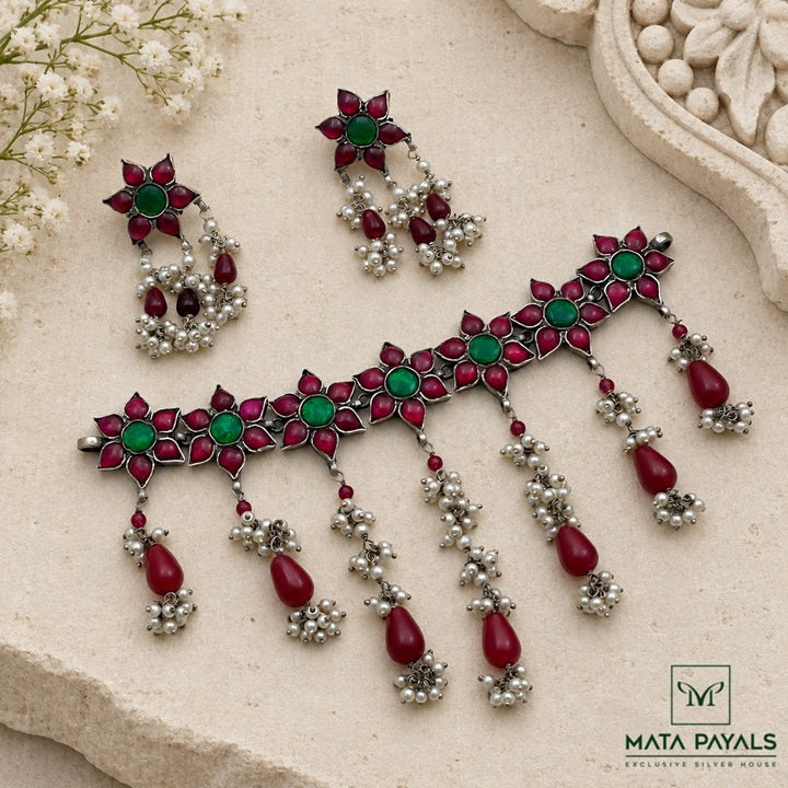 Floral Kundan Choker Set