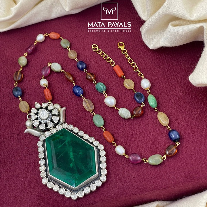 Gold Plated Moissanite Pendant Chain