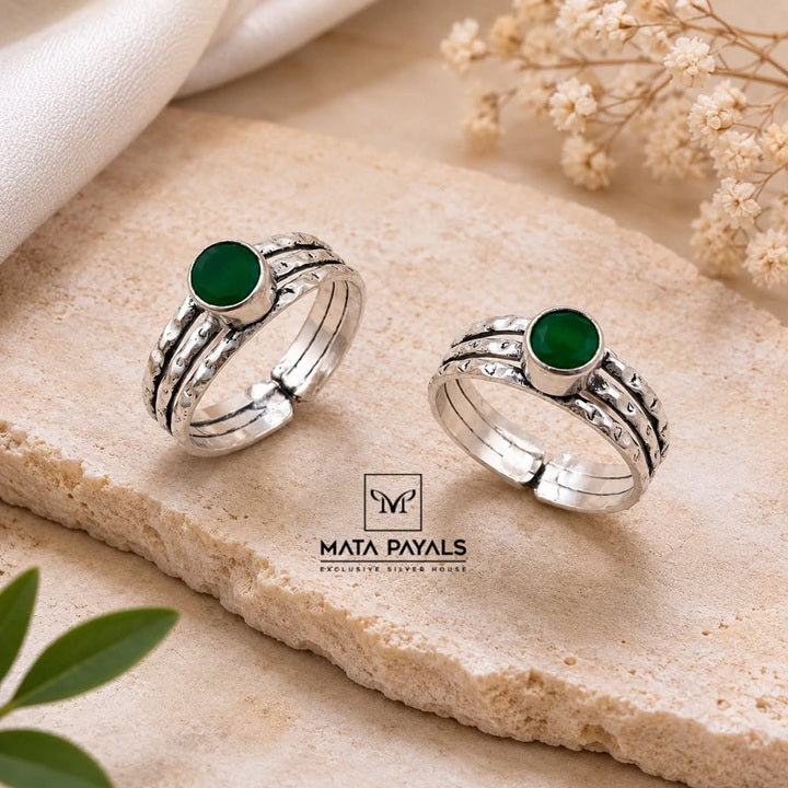 Excellent Green Toe Ring