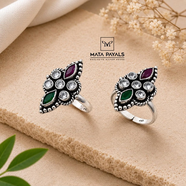 Excellent Cut Stone Toe Ring