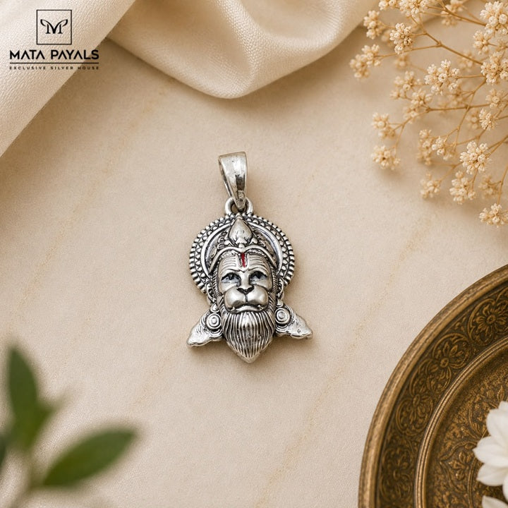 Oxidised Hanuman Pendant