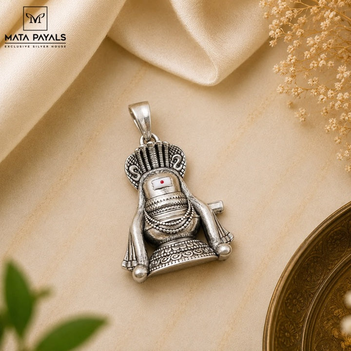 Oxidised Silver Shiva Pendant