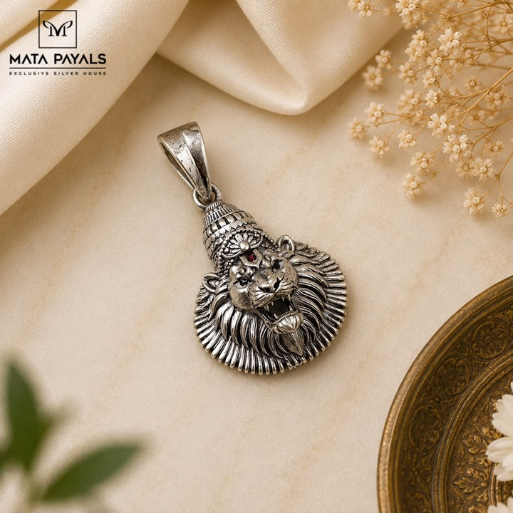 Oxidised Narashimha Pendant