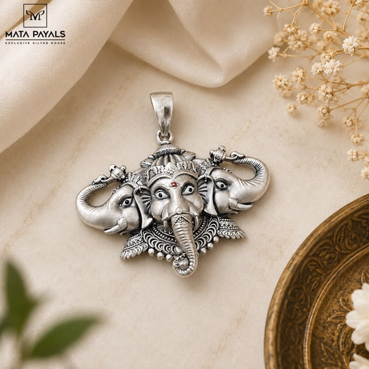 3 Face Ganesha Pendant