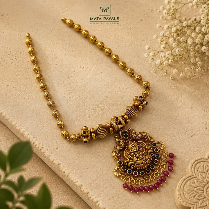 Expectational Gold Polish Lakshmi Necklace