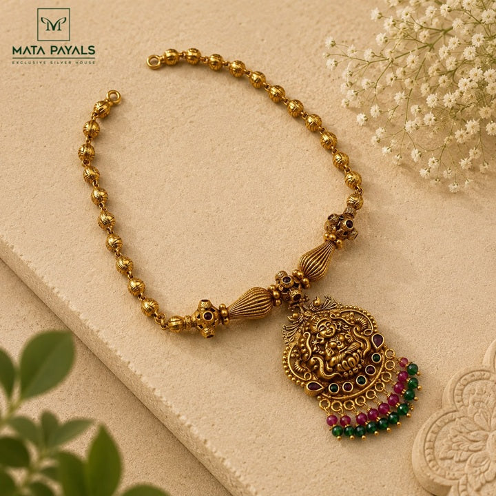 Incredible Silver Lakshmi Necklace