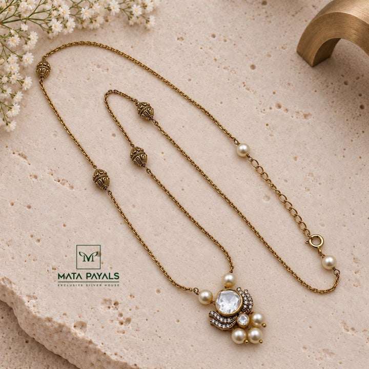 Upscale Lotus Design Pendant Chain