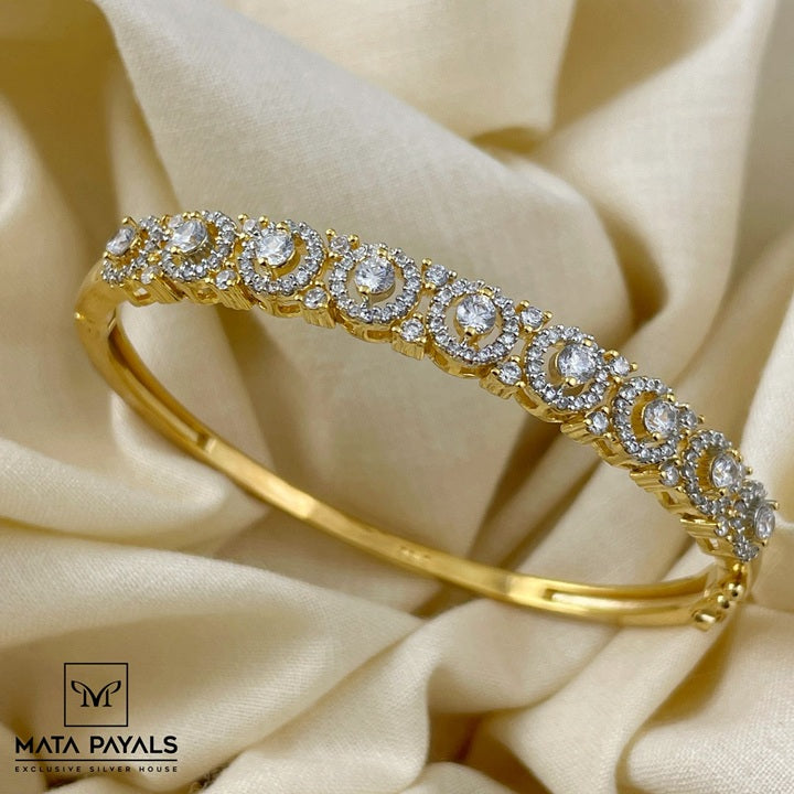 Crazy Zircon Gold Polish Kada