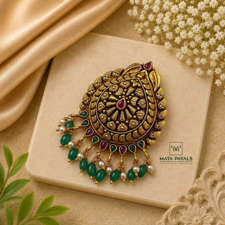Unique Gold Polish Pendant