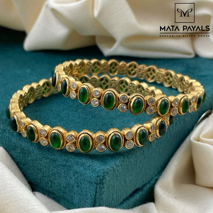 Captivating Green Temple Bangle