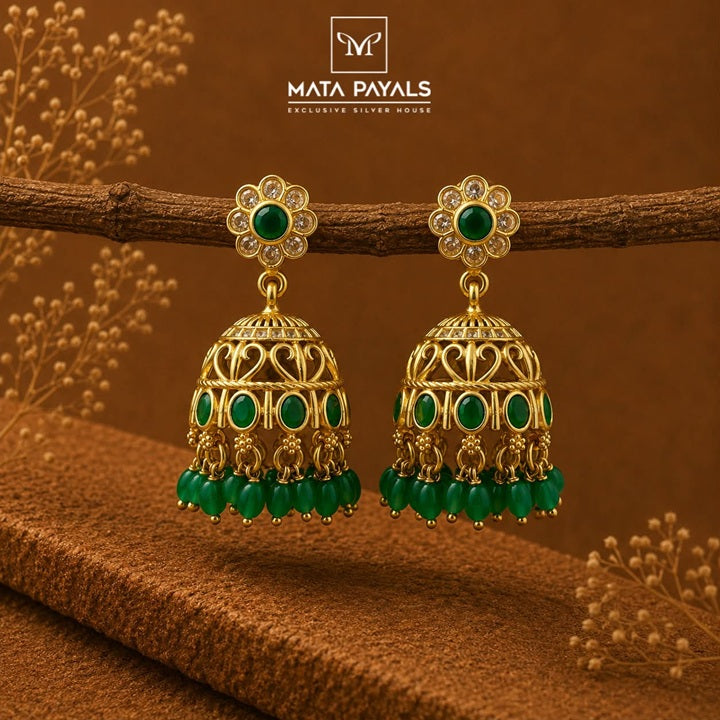 Beautiful Cut Stone Jumka