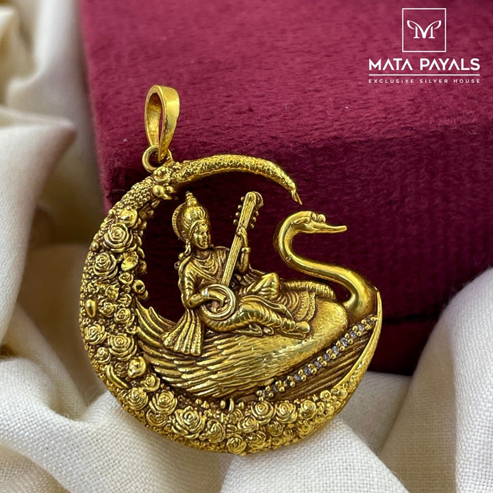 Gold Polish Lakshmi Pendant