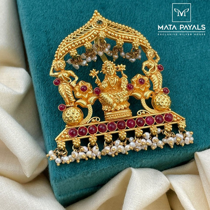 Divine Shri Lakshmi Carved Pendant