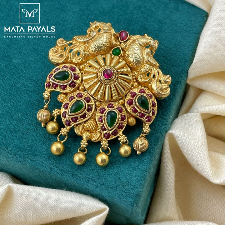 Audacious Peacock Leafy Pendant