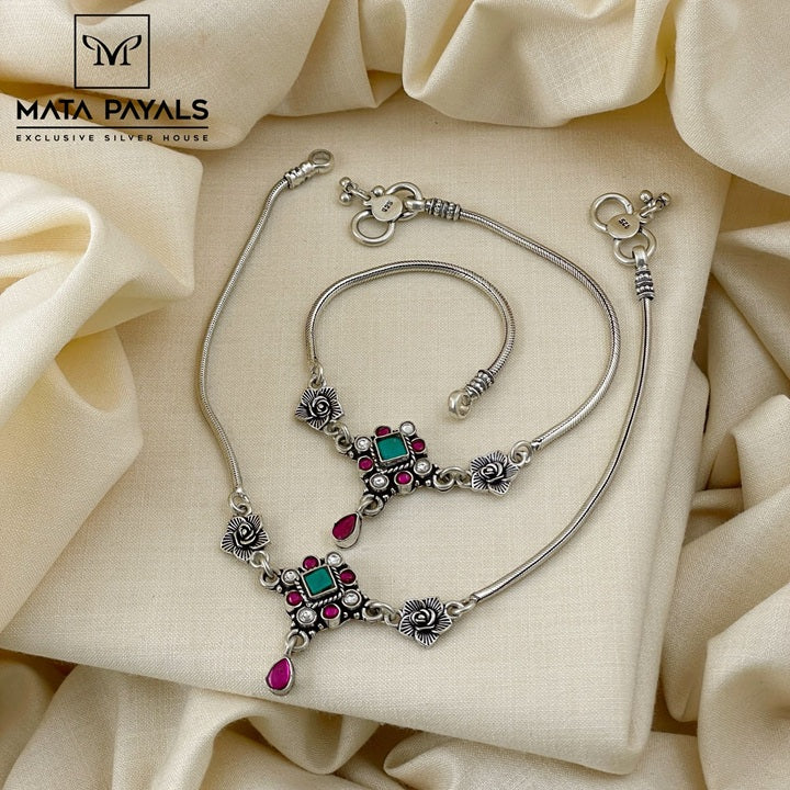 Beautiful Oxidised Anklet