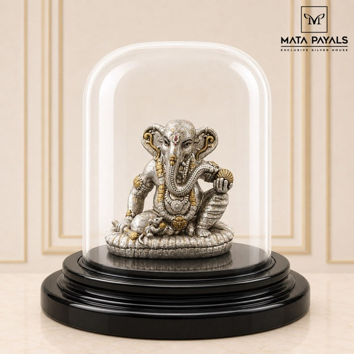Oxidised Ganesha Idol