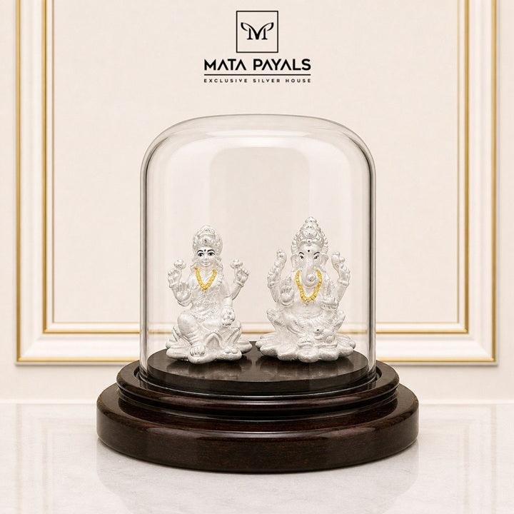 Plain Ganesha Lakshmi Idol