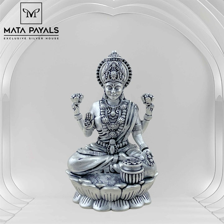 Impressive Oxidised Lakshmi Idol