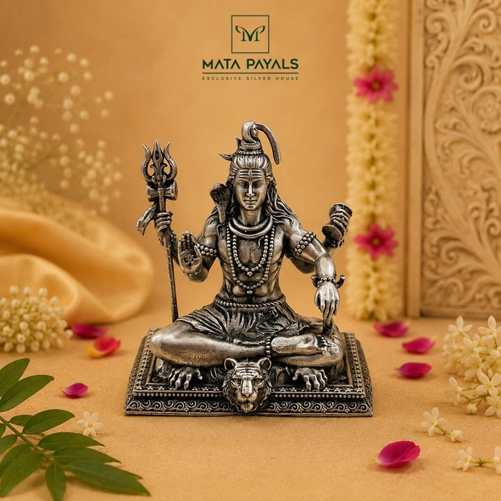 Oxidised Shiva Idol
