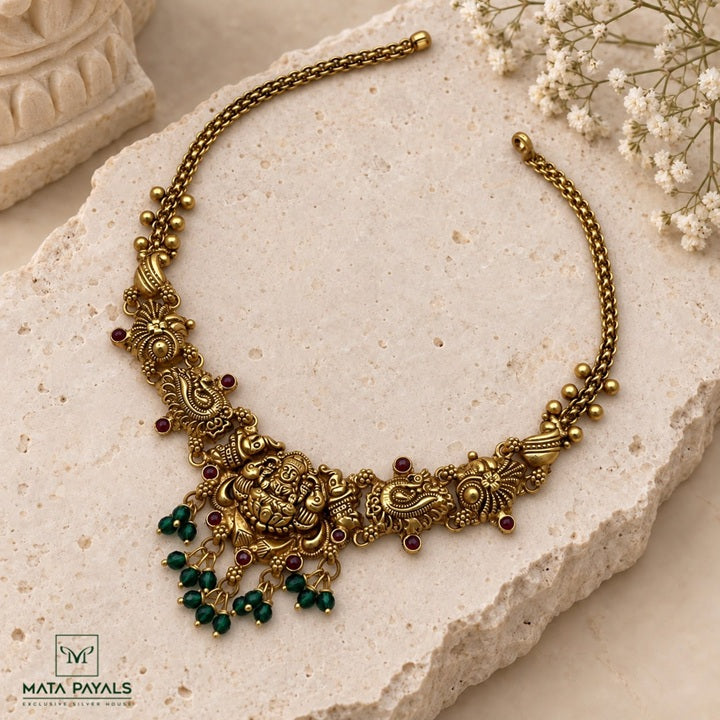 Gold Plated Lakshmi Necklace