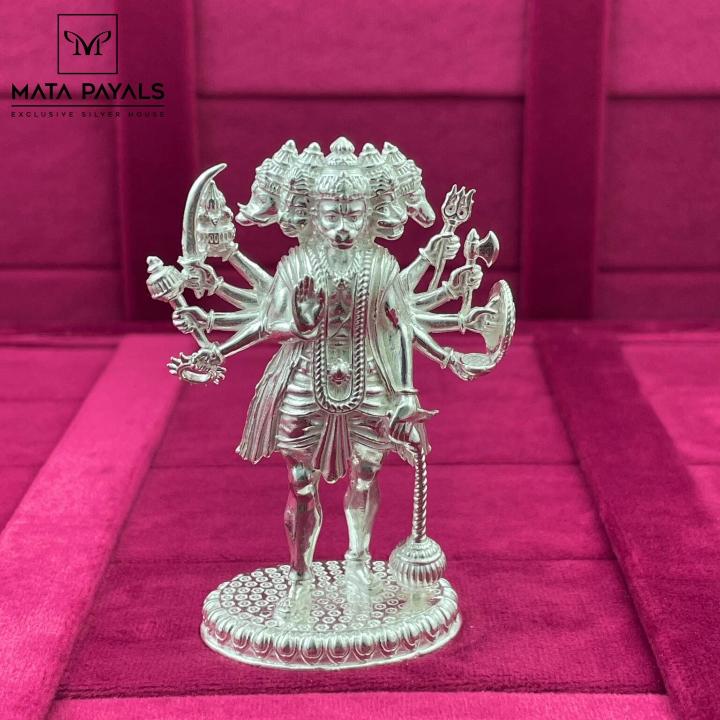 Lord Hanuman Silver Idol