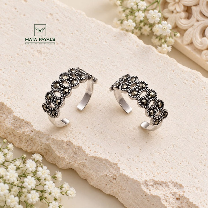 Pretty Oxidised Toe Ring