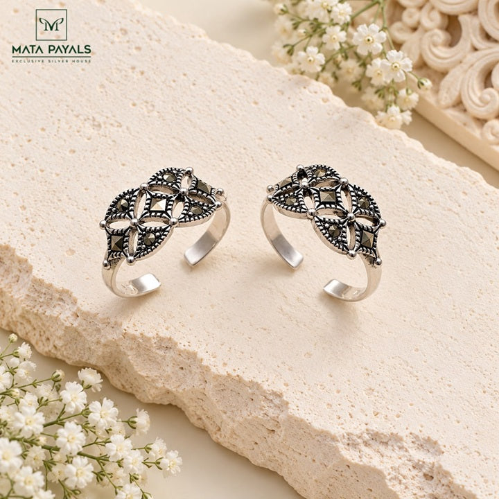 Silver Marcasite Toe Ring